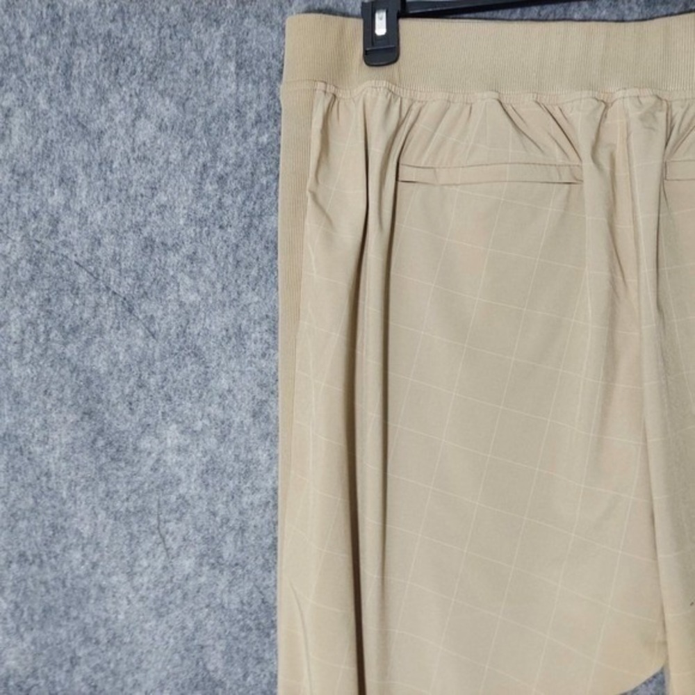 Athleta Brooklyn Pants Plus 20 Tan Windowpane Travel Stretch Tapered Pull On - Picture 7 of 11